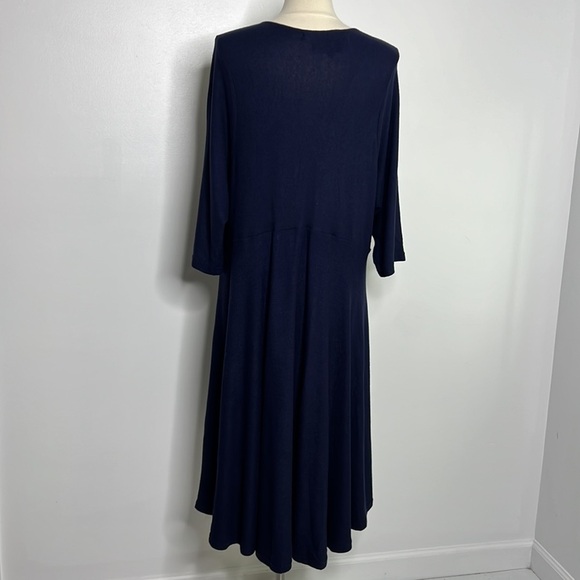 NWT Torrid women’s navy blue hacci wrap jersey knit dress size 4X - Picture 6 of 11